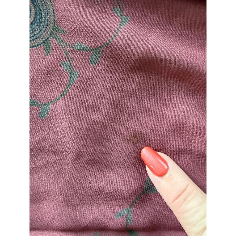 Pink Chiffon Paisley Floral Border Print Sheer Lightweight Wrap Scarf Shawl